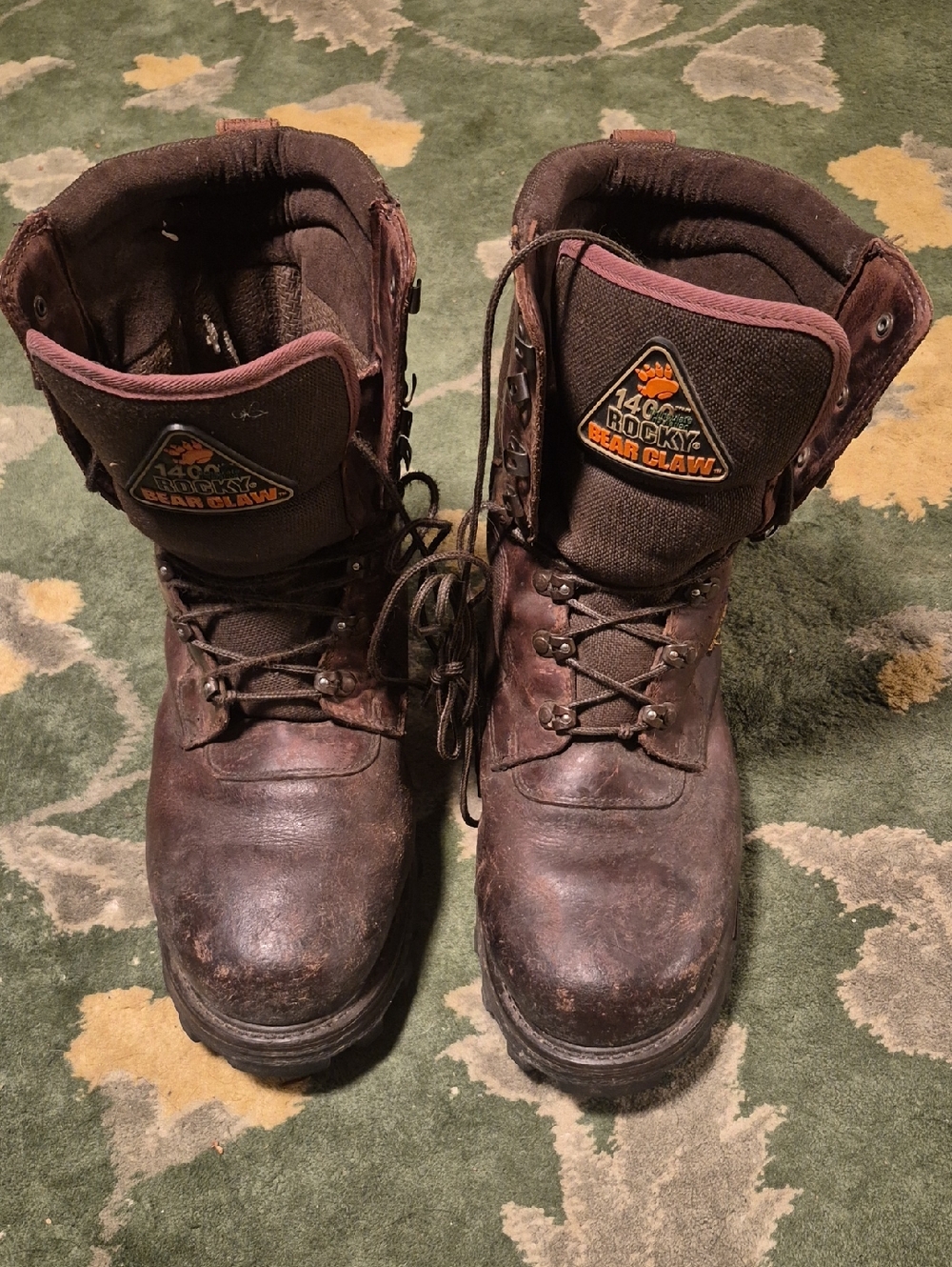 Rocky Brown Leather Lace-Up Work Boots
